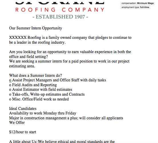 roofing seeking company intern contractor ad looking difference run being